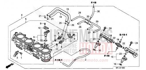 CORPS DE PAPILLON CBR1000RR9 de 2009